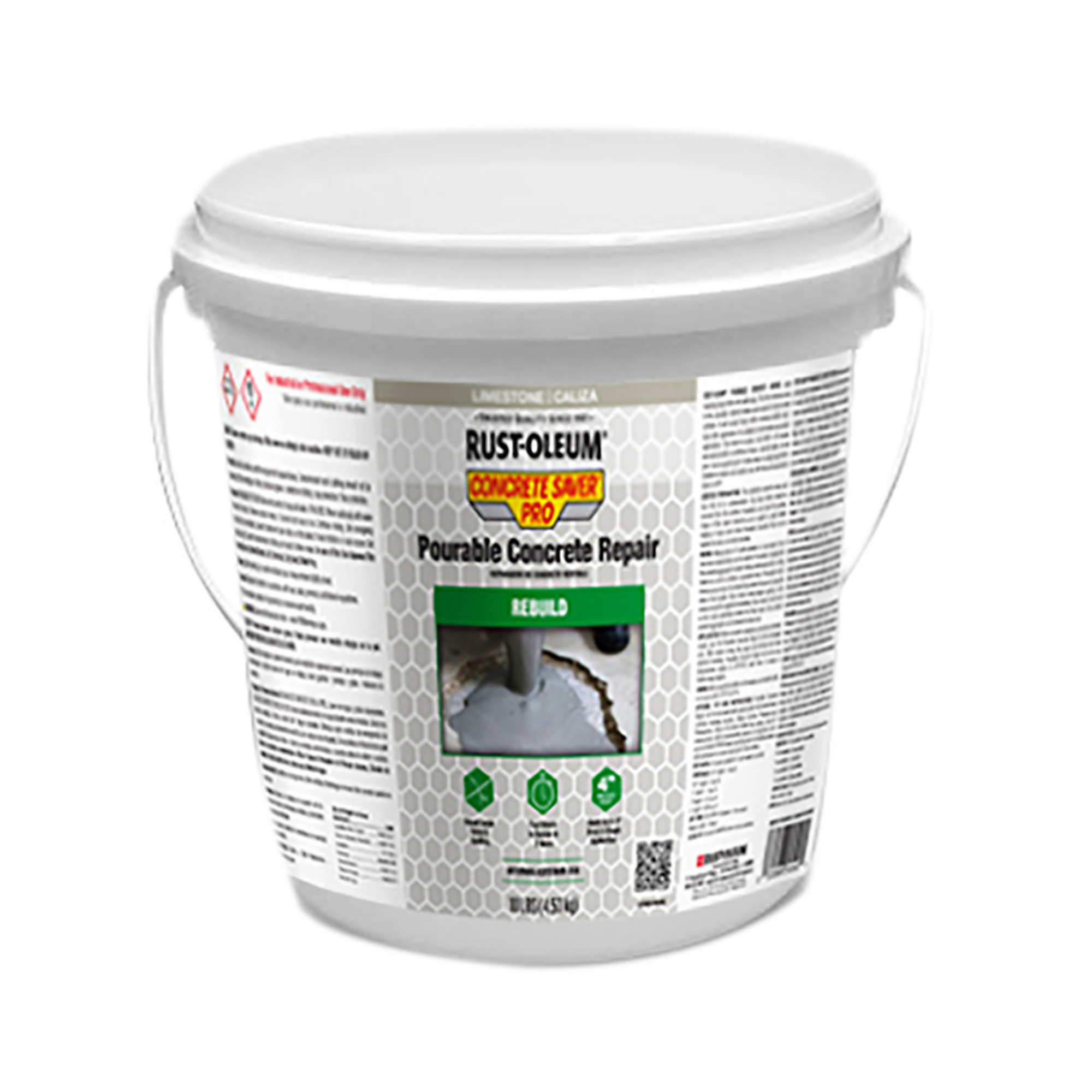 Rust-oleum, Pourable Concrete Repair, Gray, 10 lb, 1 Pk, Coverage Area 4 ft², Model# 392533DS